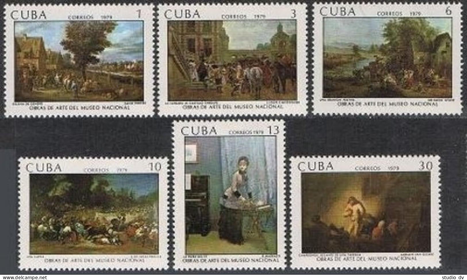 Cuba 2233-2238,MNH. Paintings:National Museum Of Art. - Unused Stamps