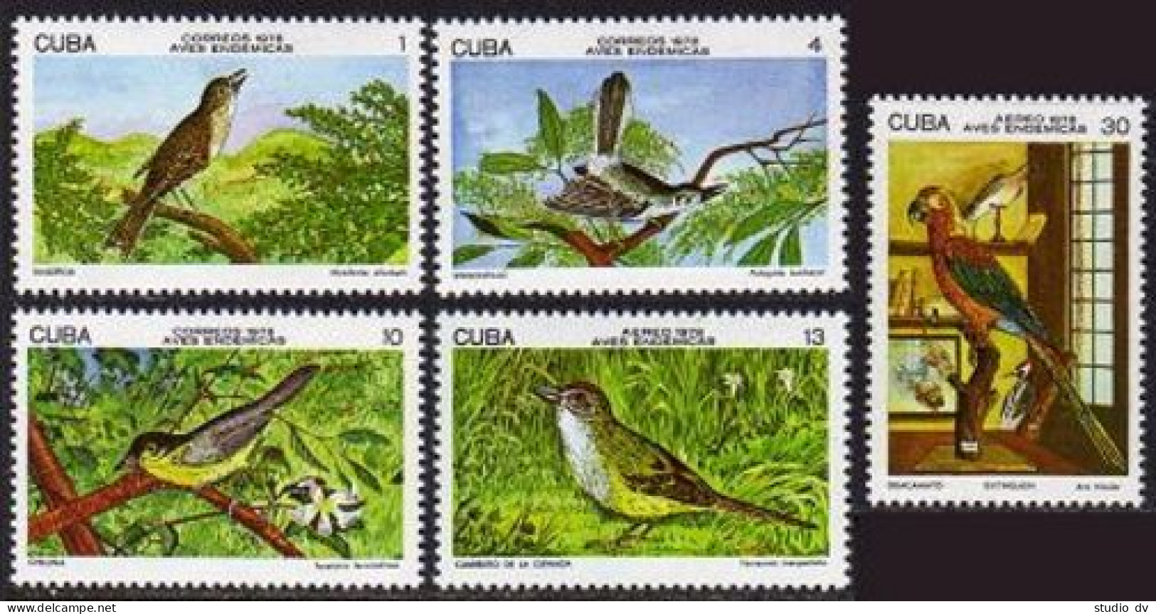 Cuba 2180-2182,C275-C276,MNH.Michel 2280-2284. Birds 1978. - Nuovi