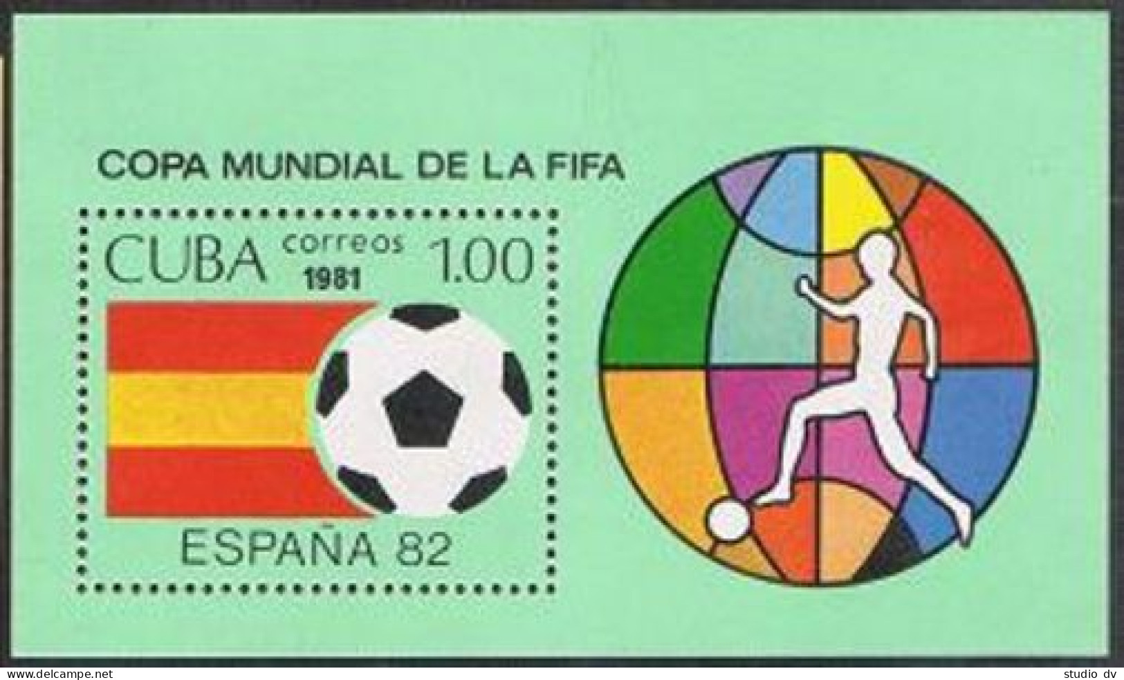 Cuba 2391-2397,MNH.World Soccer Championships Spain-82. - Nuevos
