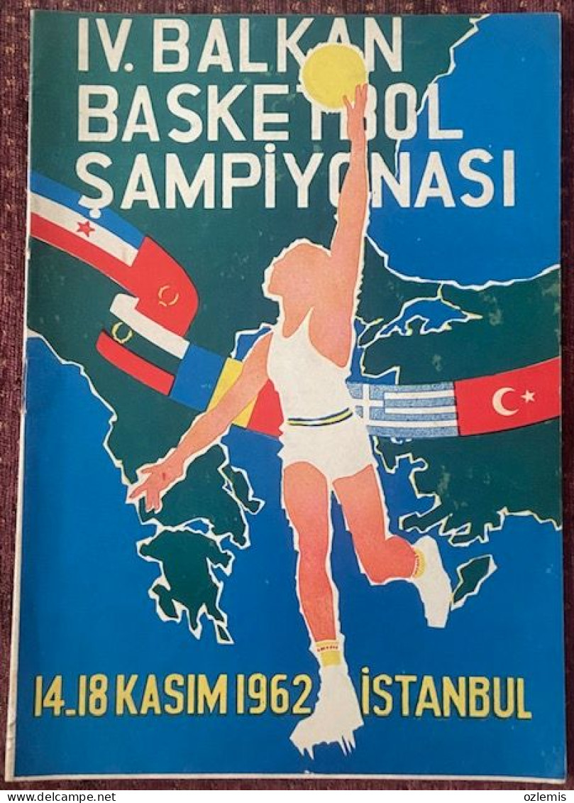 BALKAN BASKET CHAMPIONSHIP  ,TURKEY  ,MATCH , SCHEDULE ,1962 - Autres & Non Classés