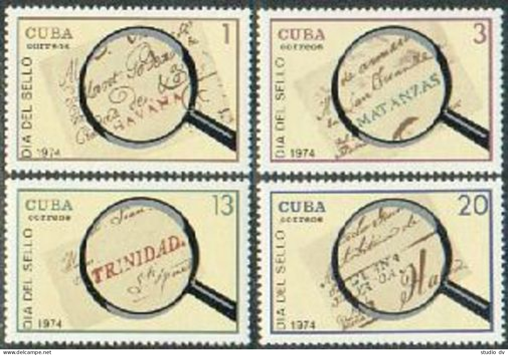 Cuba 1888-1891,MNH. Stamp Day 1974.Postmarks. - Ungebraucht