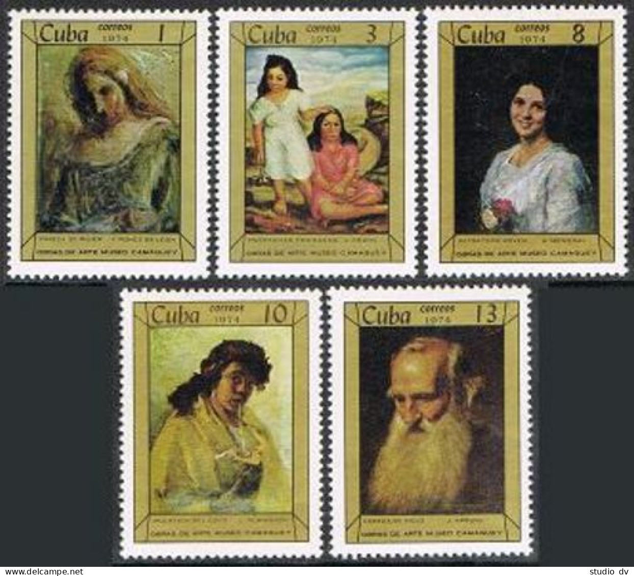 Cuba 1858-1862,MNH.Michel 1933-1937. Portraits In The Camaguey Museum,1974. - Unused Stamps