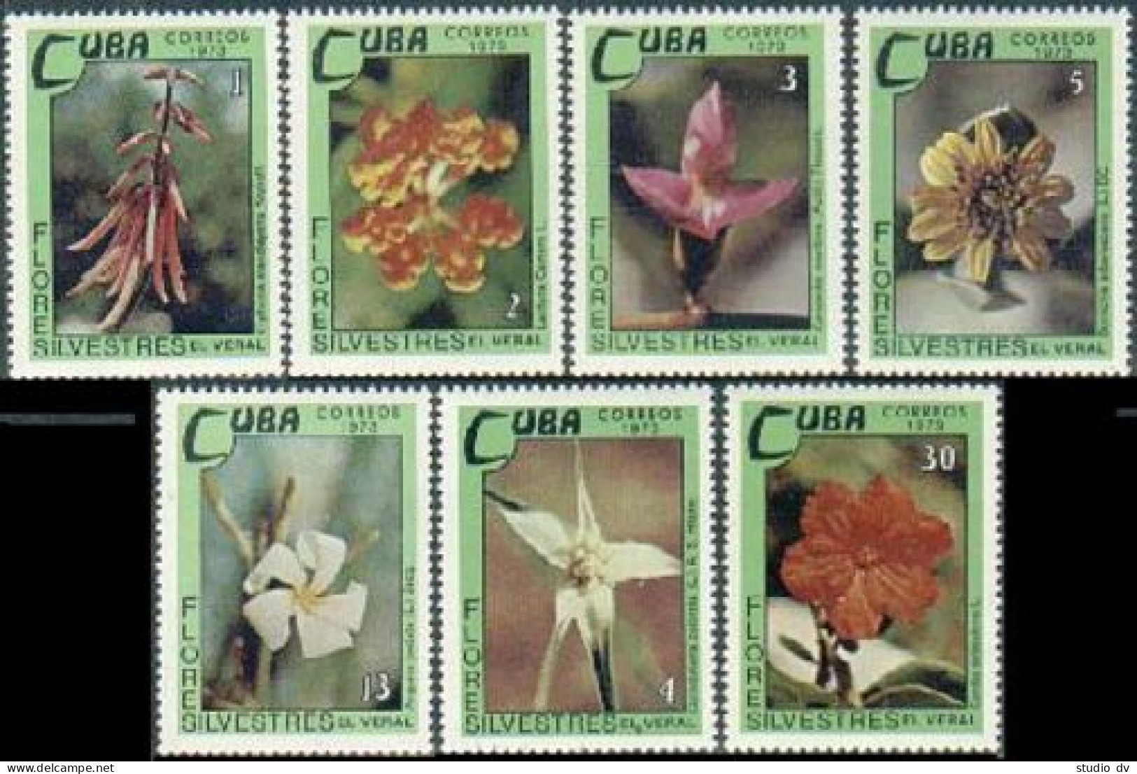 Cuba 1834-1840,MNH.Michel 1909-1915. Flowering Plants,1973. - Unused Stamps