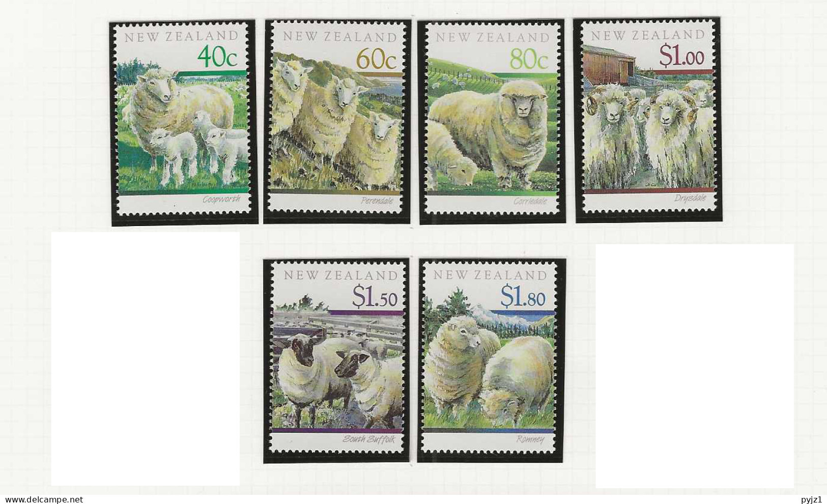 1991 MNH New Zealand Mi 1150-55 Postfris** - Ungebraucht