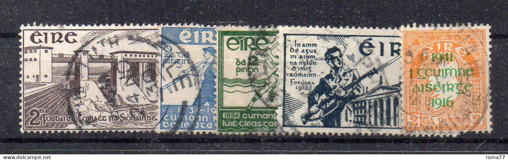 W 2150 - IRLANDA , Cinque Valori Diversi Usati - Used Stamps