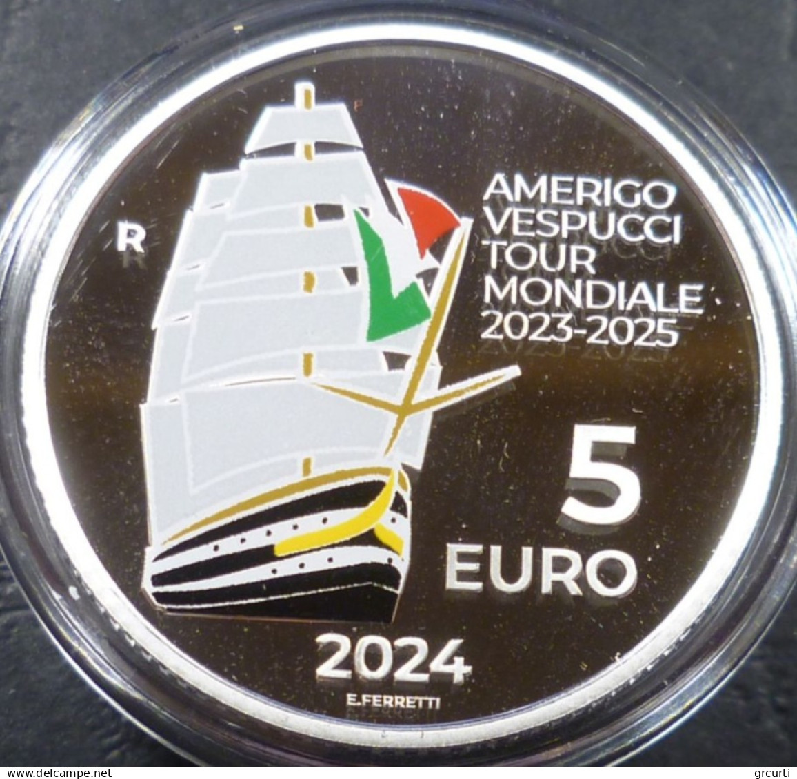 Italia - 5 Euro 2024 - Tour Mondiale 2023-2025 Della Nave Amerigo Vespucci - Italie