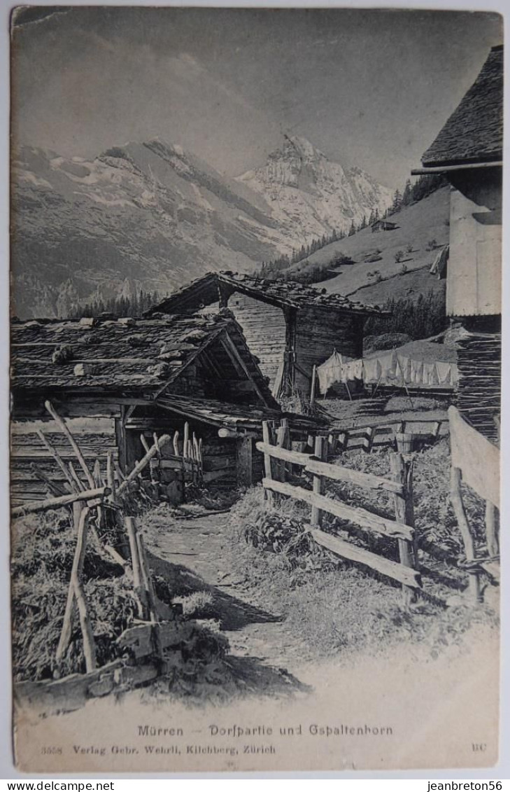 Mürren - Dorfpartie Und Gapaltenhorn - CPA 1903 - Mürren