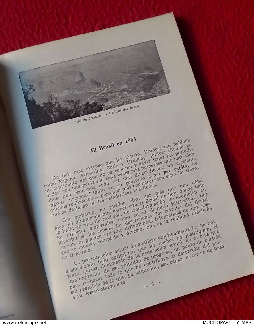 LIBRO GUÍA PUBLICACIÓN O SIMIL EL BRASIL 1954 ASPECTOS DE INTERÉS GENERAL TEXTO JOAO FRANK DA COSTA. BRAZIL...VER FOTOS. - Aardrijkskunde & Reizen