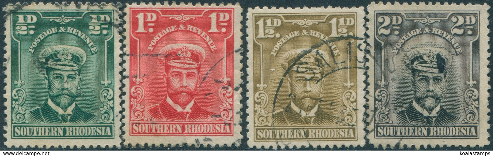 Southern Rhodesia 1924 SG1-4 KGV (4) FU - Zimbabwe (1980-...)