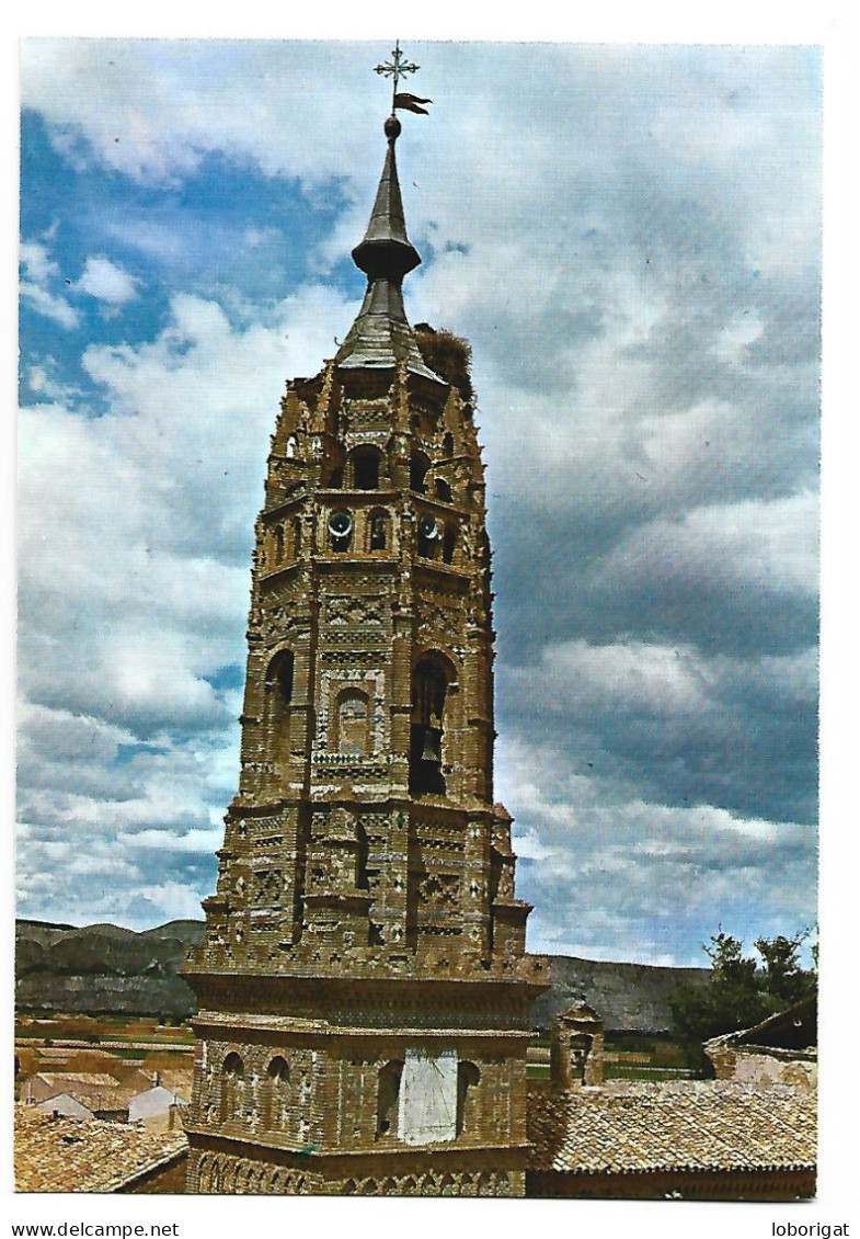 TORRE MUDEJAR DE UTEBO, ( JOYA DEL MUDEJAR ARAGONES ).- UTEBO - ZARAGOZA.- ( ESPAÑA ) - Zaragoza