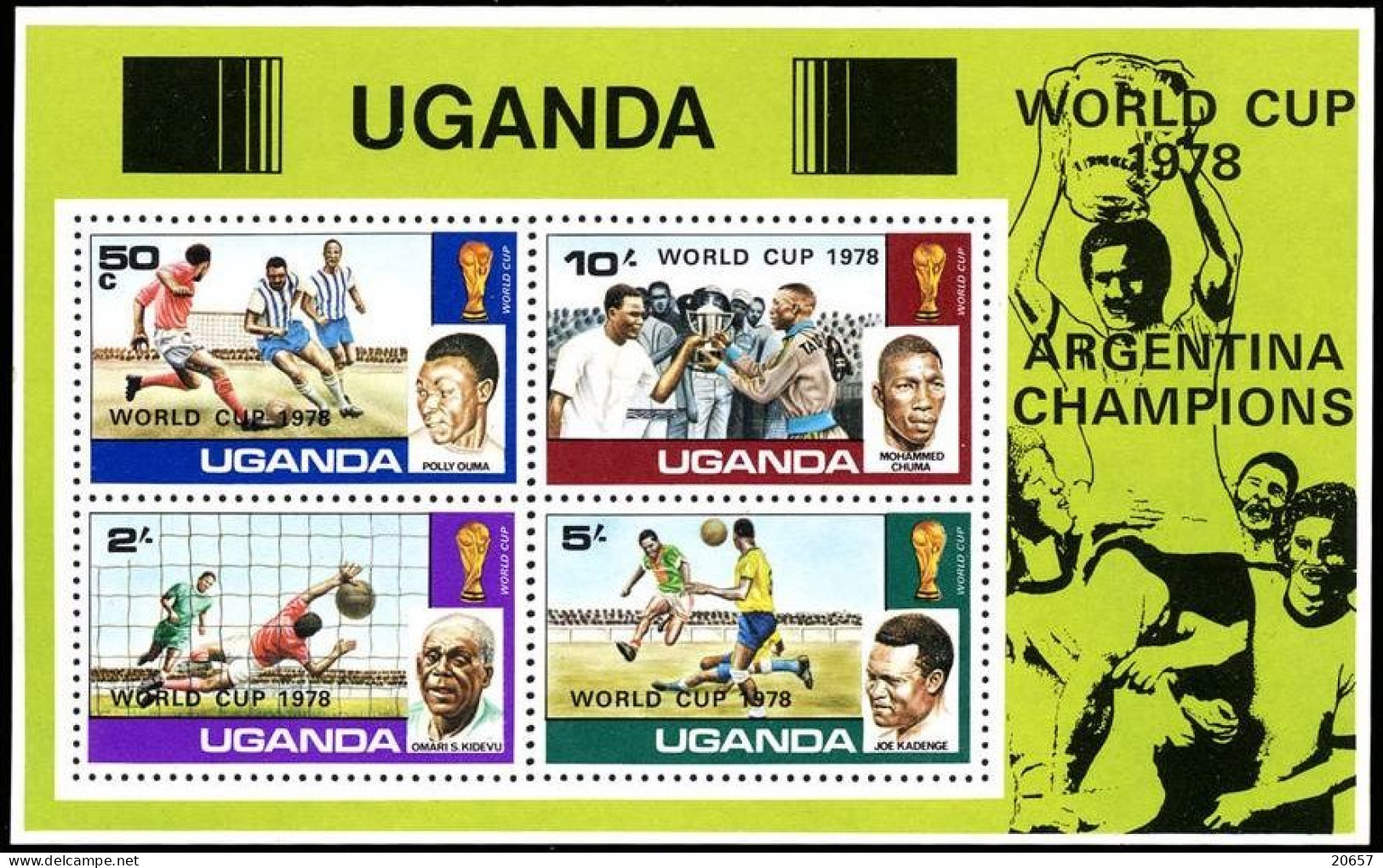 Ouganda Uganda Bf 08 Mondial Football Argentina 78 - 1978 – Argentine