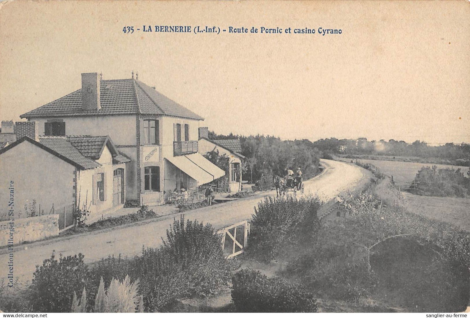 CPA 44 LA BERNERIE / ROUTE DE PORNIC ET CASINO CYRANO - La Bernerie-en-Retz