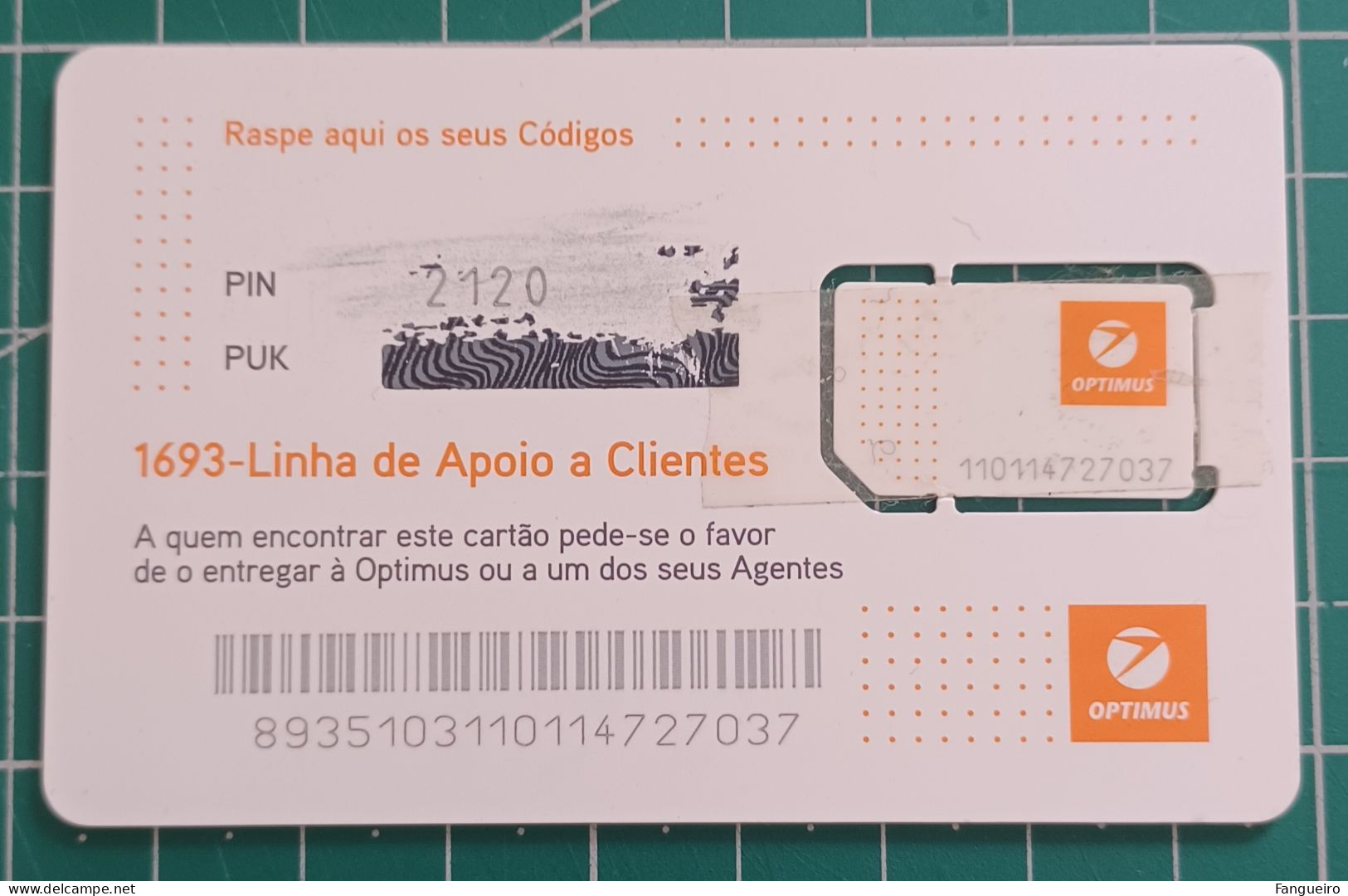 PORTUGAL GSM SIM CARD OPTIMUS - Portugal