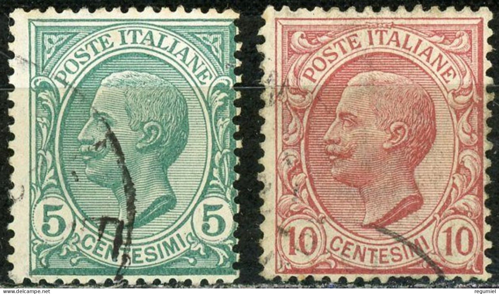 Italia U   76/77 (o) Usado 1906 - Oblitérés