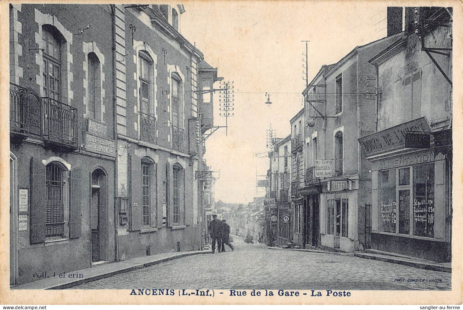 CPA 44 ANCENIS / RUE DE LA GARE / LA POSTE - Ancenis