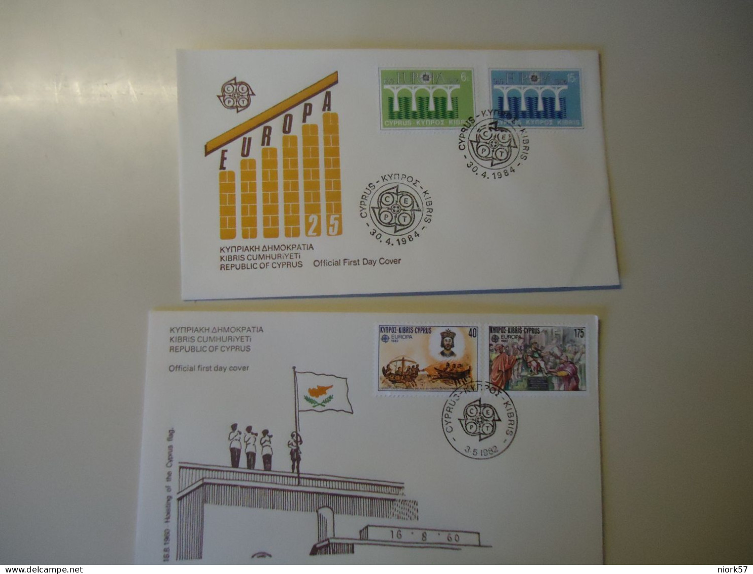 CYPRUS FDC 2 EUROPA 1984  1982 - Briefe U. Dokumente