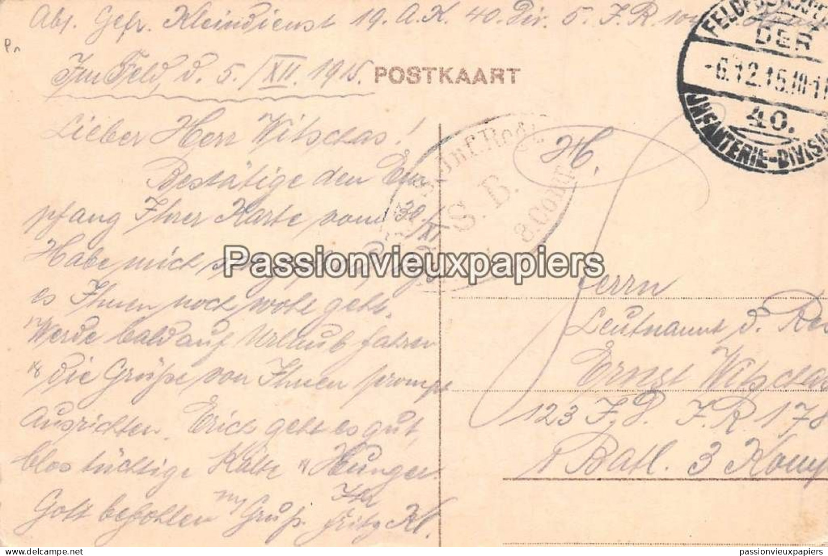 WYTSCHAETE WIJTSCHATE 1915 MARKT GRAND PLACE   FELDPOST - Heuvelland