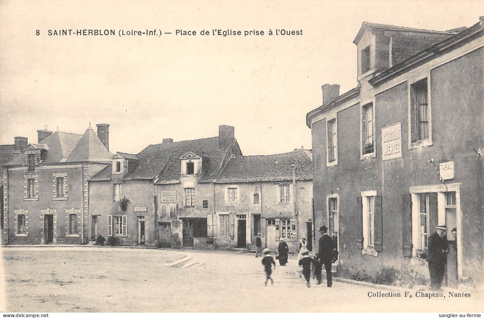 CPA 44 SAINT HERBLON / PLACE DE L'EGLISE PRISE A L'OUEST / TABAC - Other & Unclassified