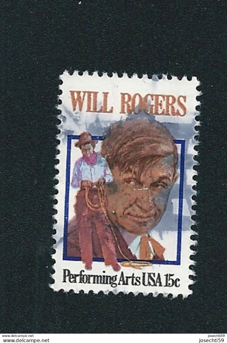 N° 1261 Will Rogers (1879-1935), Grand Humoriste Américain Etats-Unis (1979) Oblitéré  USA - Oblitérés