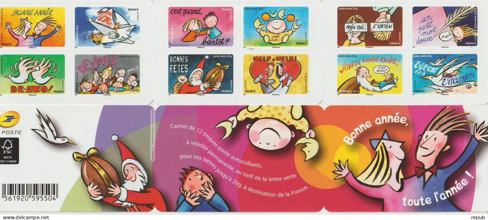 France 2014 Carnet Bonne Année BC 1045 Neuf ** Non Plié Sous Faciale - Commemoratives