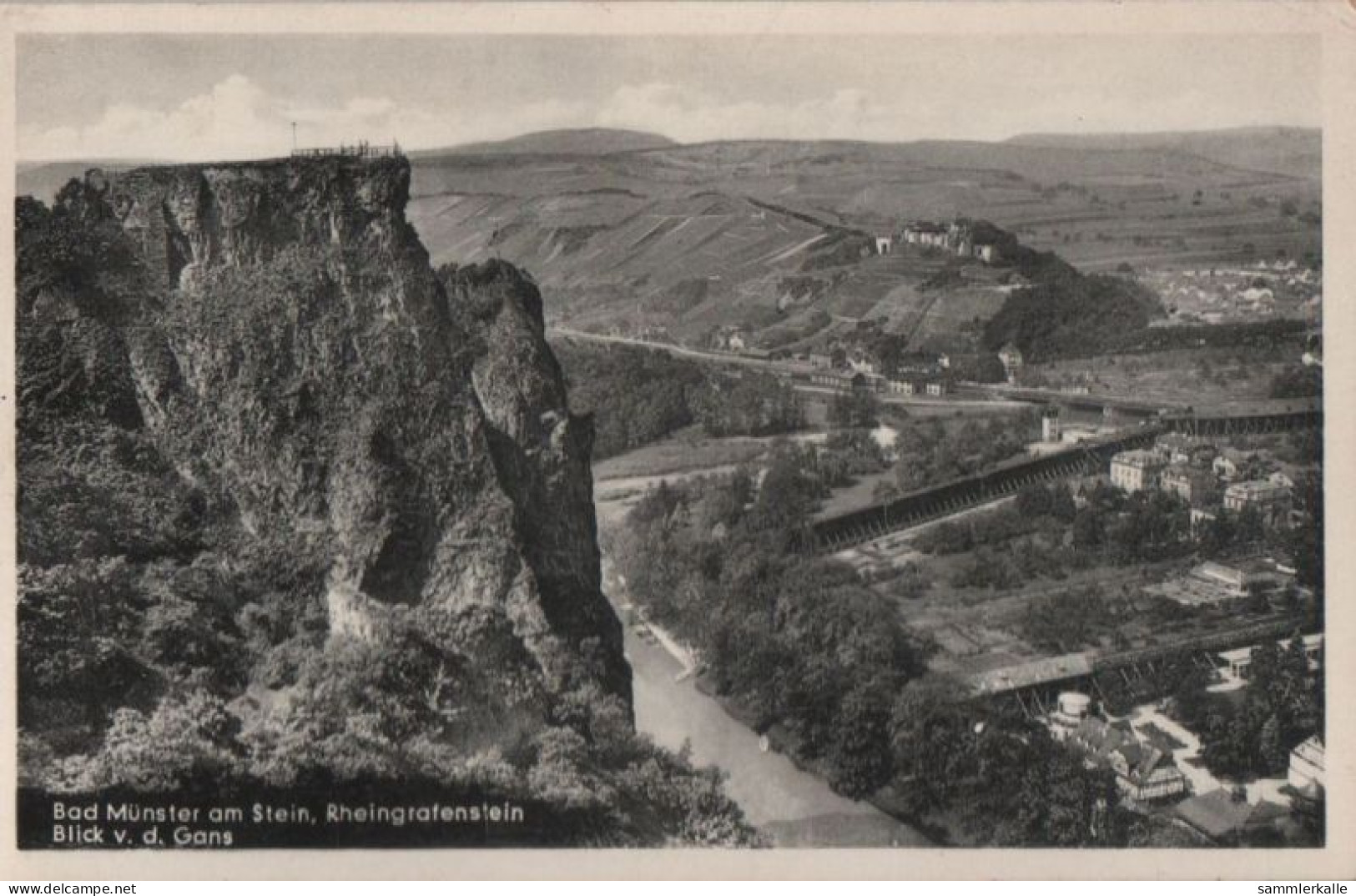 60362 - Bad Münster Am Stein-Ebernburg - Rheingrafenstein, Blick Von Der Gans - 1951 - Bad Muenster A. Stein - Ebernburg