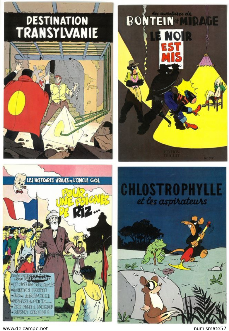 Série Complète De 8 CP - Illustrateur Arnaud FLOC'H - LES INTROUVABLES - Tirage 1500 Exemplaires - Comics