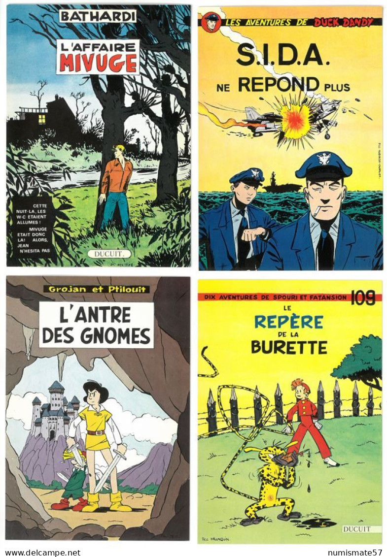 Série Complète De 8 CP - Illustrateur Arnaud FLOC'H - LES INTROUVABLES - Tirage 1500 Exemplaires - Comics