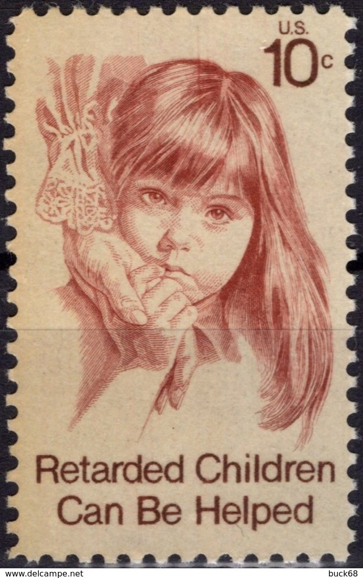 ETATS-UNIS USA 1037 ** MNH Enfant Handicap Retarded Children Hand Help - Unused Stamps