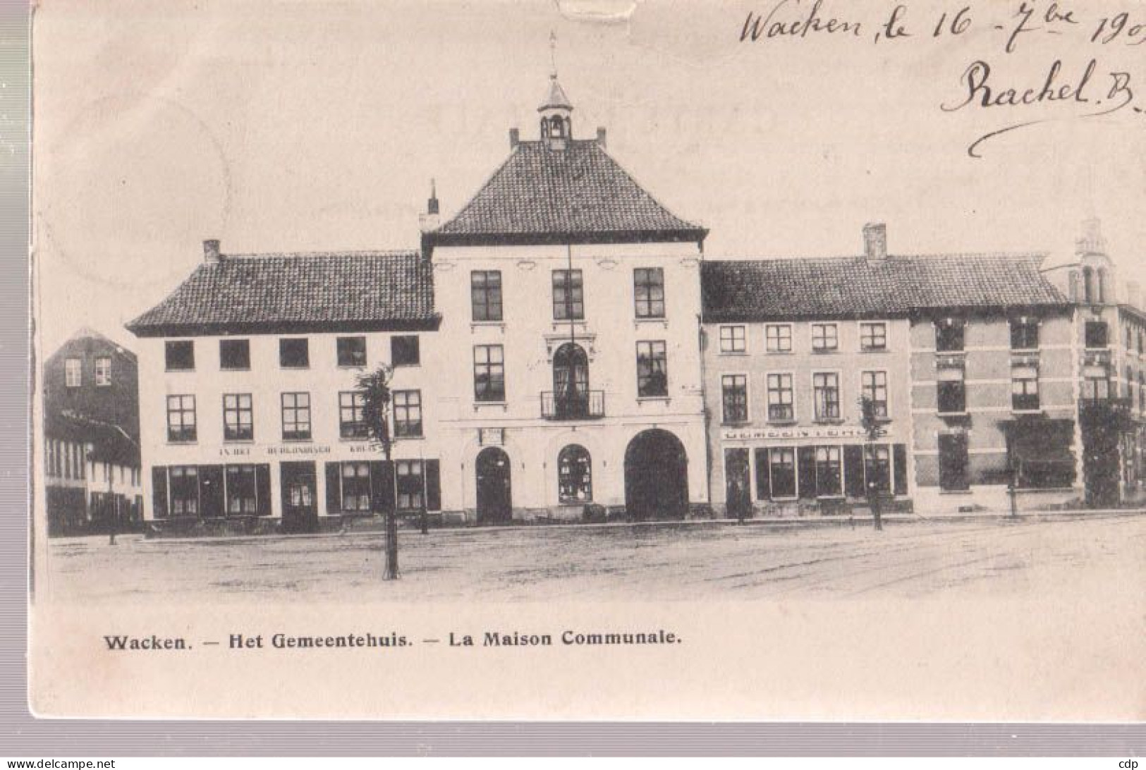 CPA Wacken   1905   Gemeentehuis - Dentergem