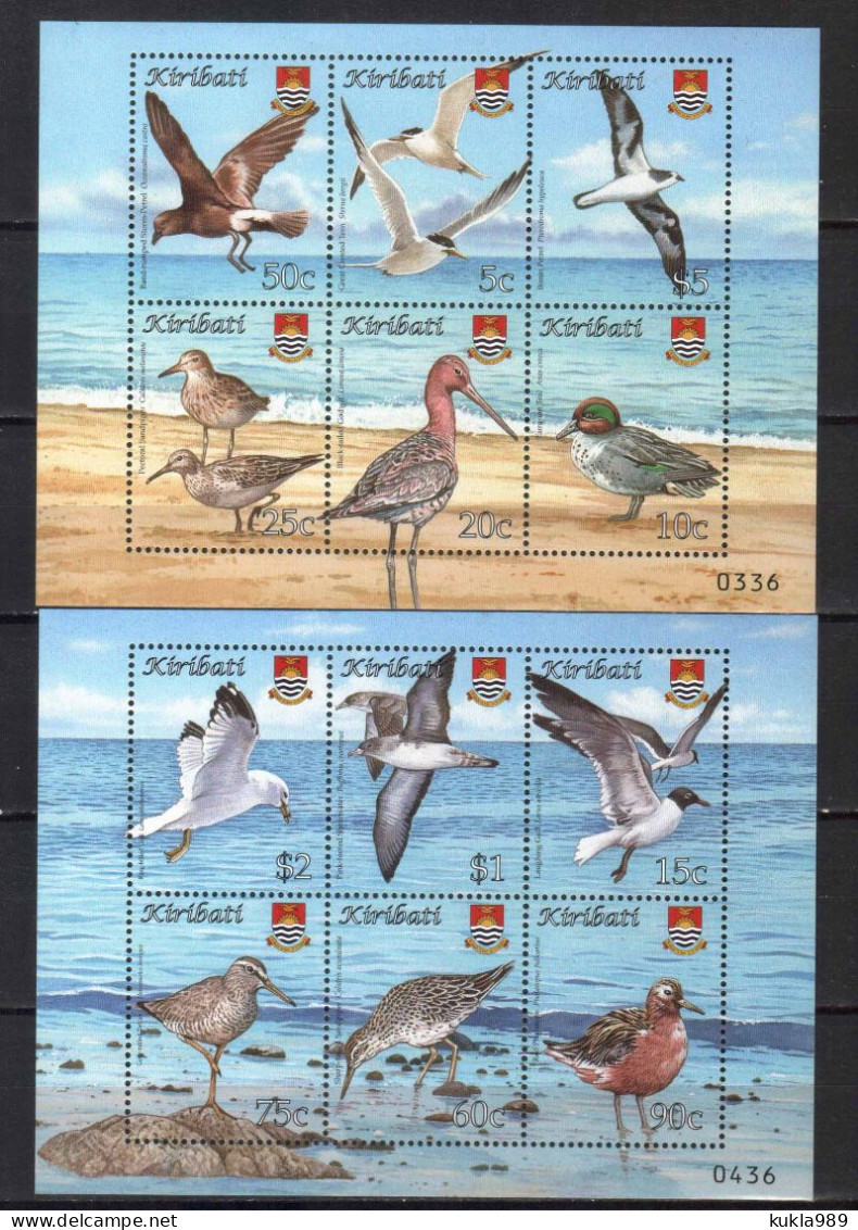 KIRIBATI STAMPS . 2008 SEA BIRDS 2 SOUV. SHEETS, MNH - Kiribati (1979-...)
