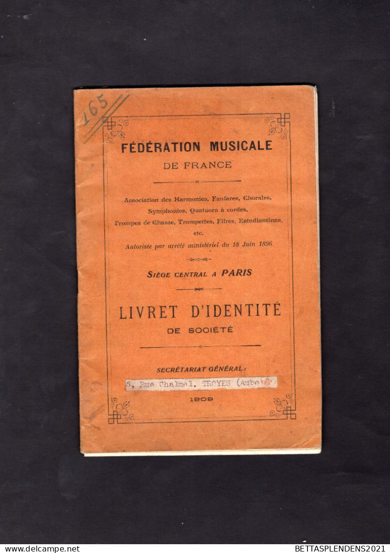 PIERRELAYE - Carte Photo Harmonie Amicale De PIERRELAYE + Livret Fédération Musicale  De 1913 Délivré à L'Amicale - Pierrelaye