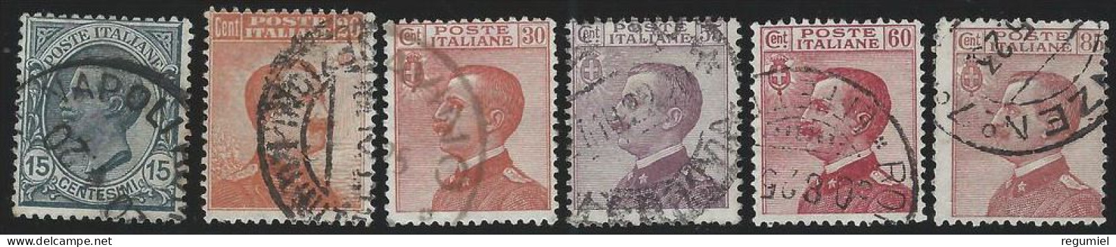 Italia U  104/109 (o) Usado 1917 - Oblitérés