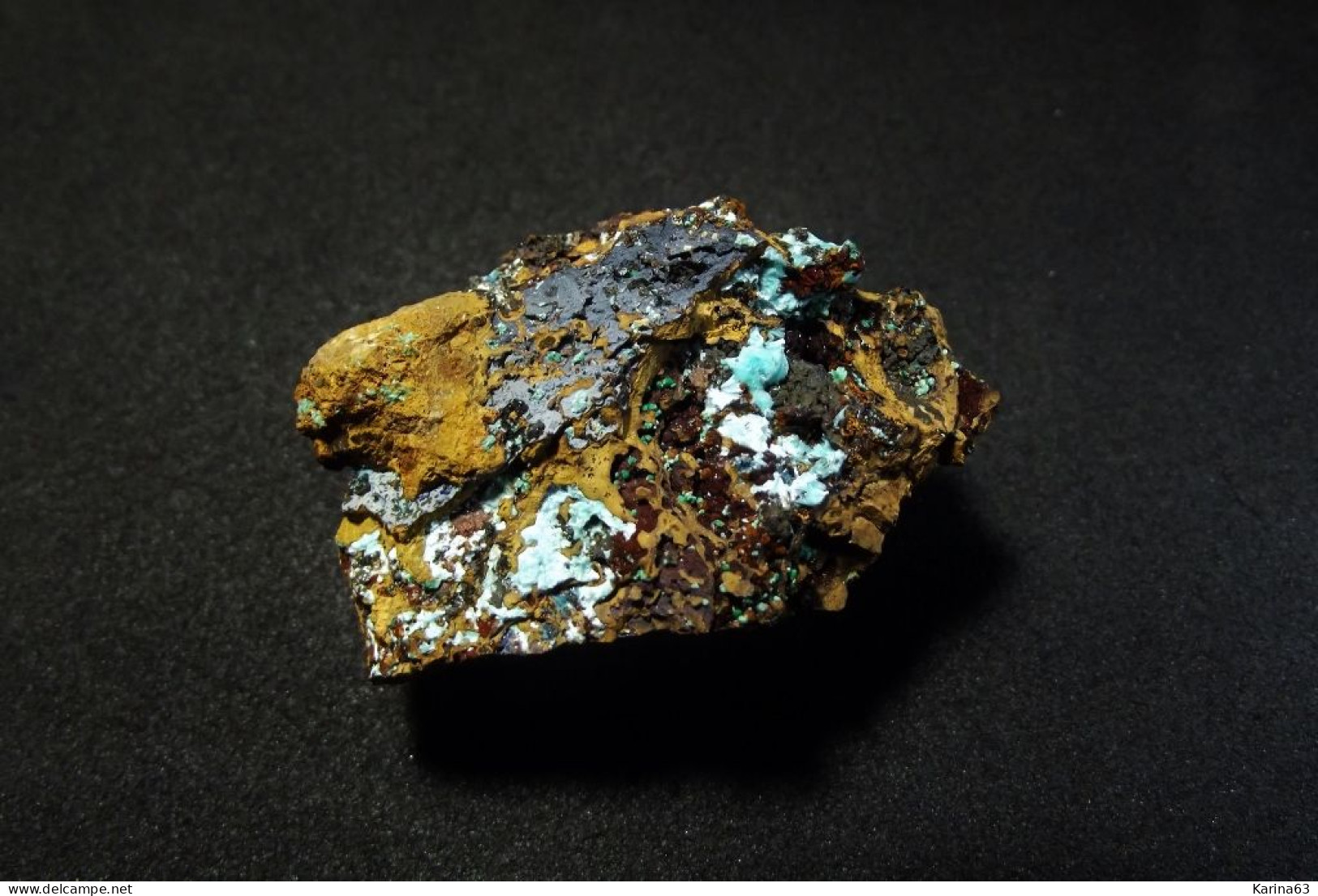 Aurichalcite With Conichalcite, Et Al  ( 4 X 3 X 1 Cm ) Nuxis, Carbonia-Iglesias Prov. Sardegna - Italy - Minerals