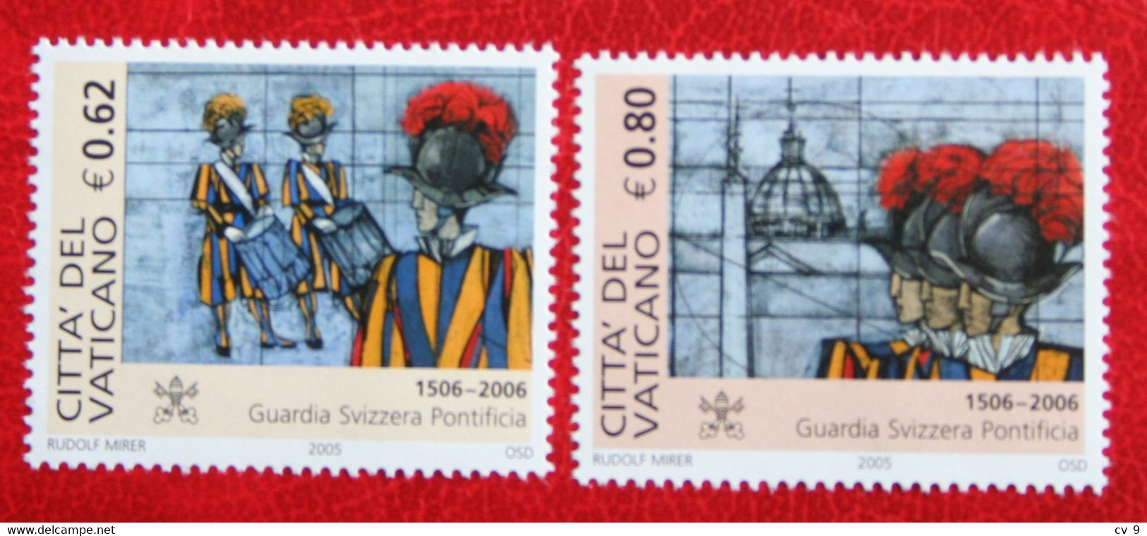 500 Years Of Swiss Guards 2005 Mi 1538-1539 Yv 1391-1392 POSTFRIS MNH ** VATICANO VATICAN VATICAAN - Neufs