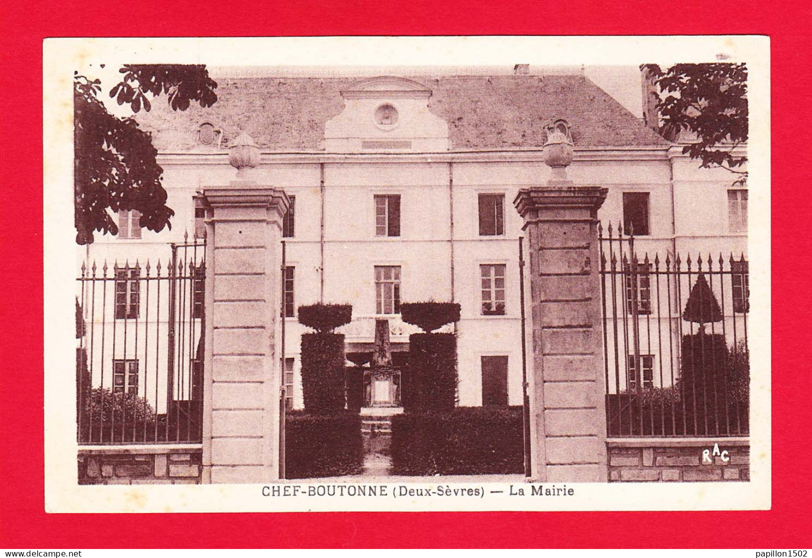 F-79-Chef Boutonne-02P12 La Mairie De La Ville, Cpa BE - Chef Boutonne