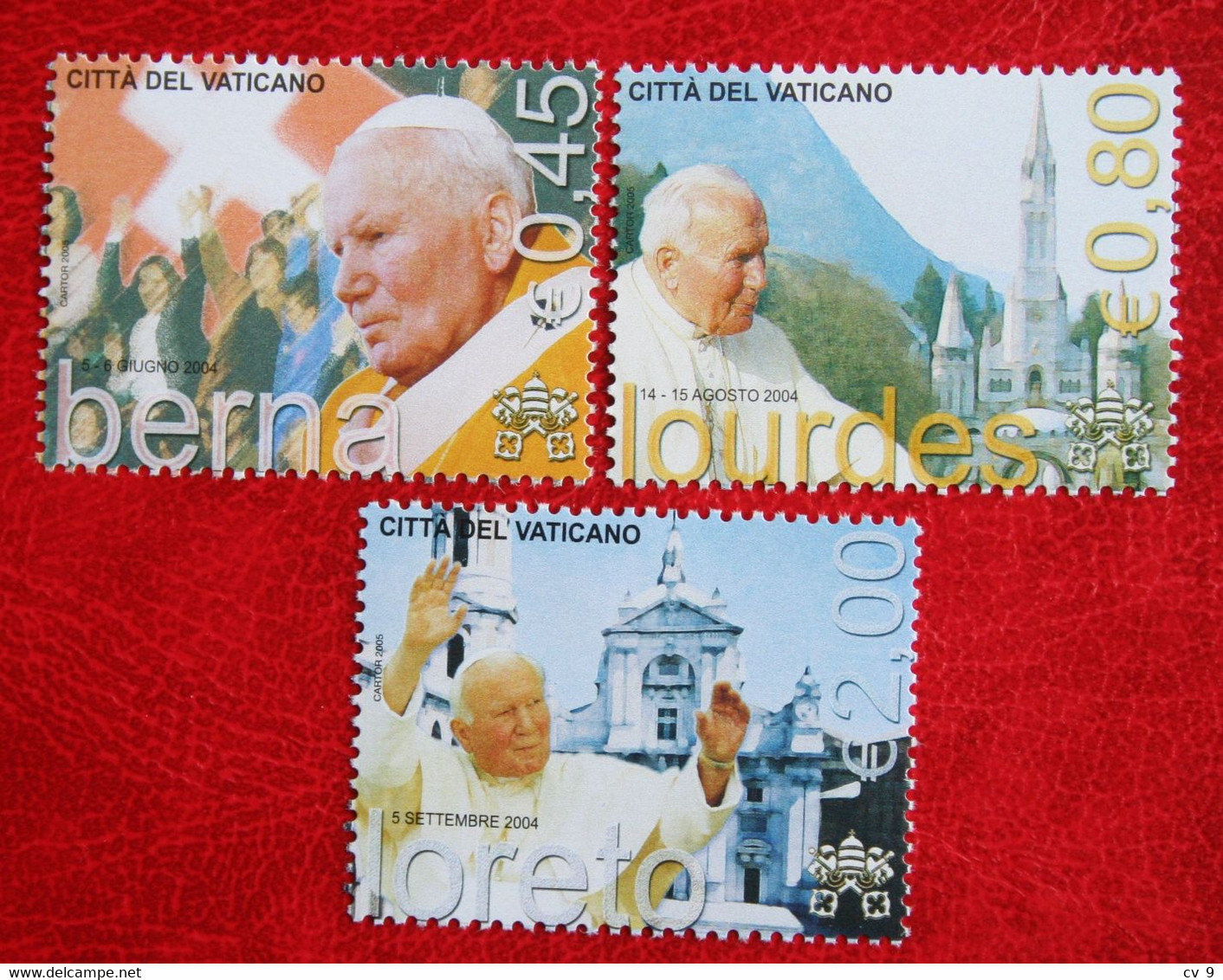 World Travel Pope John Paul II 2005 Mi 1530-1532 Yv 1383-1385 POSTFRIS MNH ** VATICANO VATICAN VATICAAN - Ungebraucht