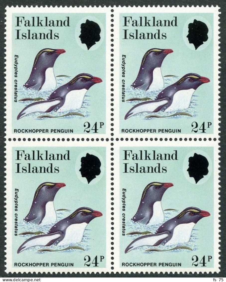 FALKLAND - YVERT 465 A 468 EN BLOC DE 4 - SANS CHARNIERE - Islas Malvinas