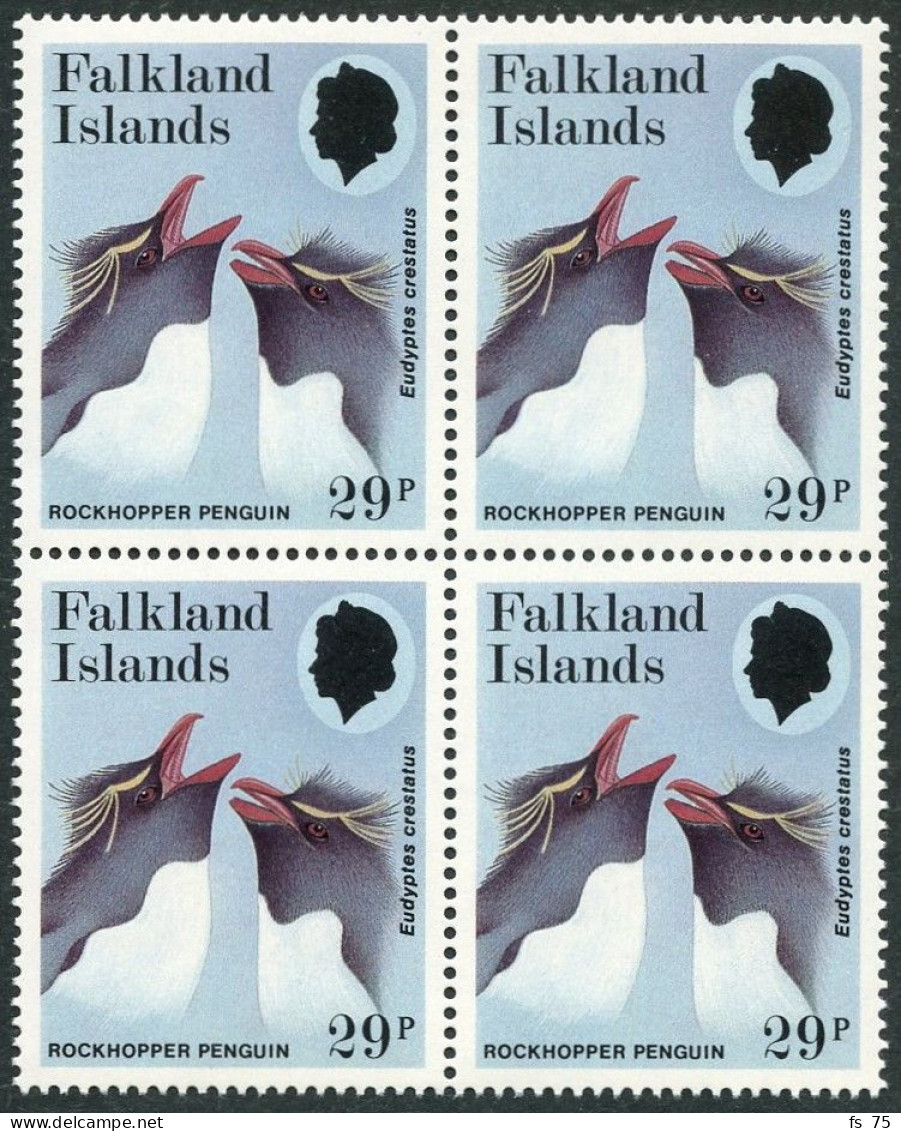 FALKLAND - YVERT 465 A 468 EN BLOC DE 4 - SANS CHARNIERE - Islas Malvinas