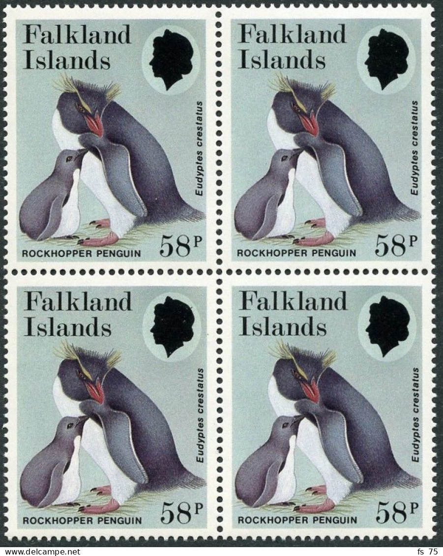 FALKLAND - YVERT 465 A 468 EN BLOC DE 4 - SANS CHARNIERE - Islas Malvinas