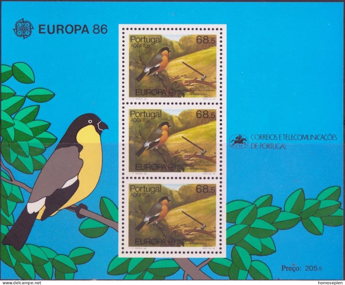 Europa CEPT 1986 Açores - Azores - Azoren - Portugal Y&T N°BF7 - Michel N°B7 *** - 68,50e EUROPA - 1986