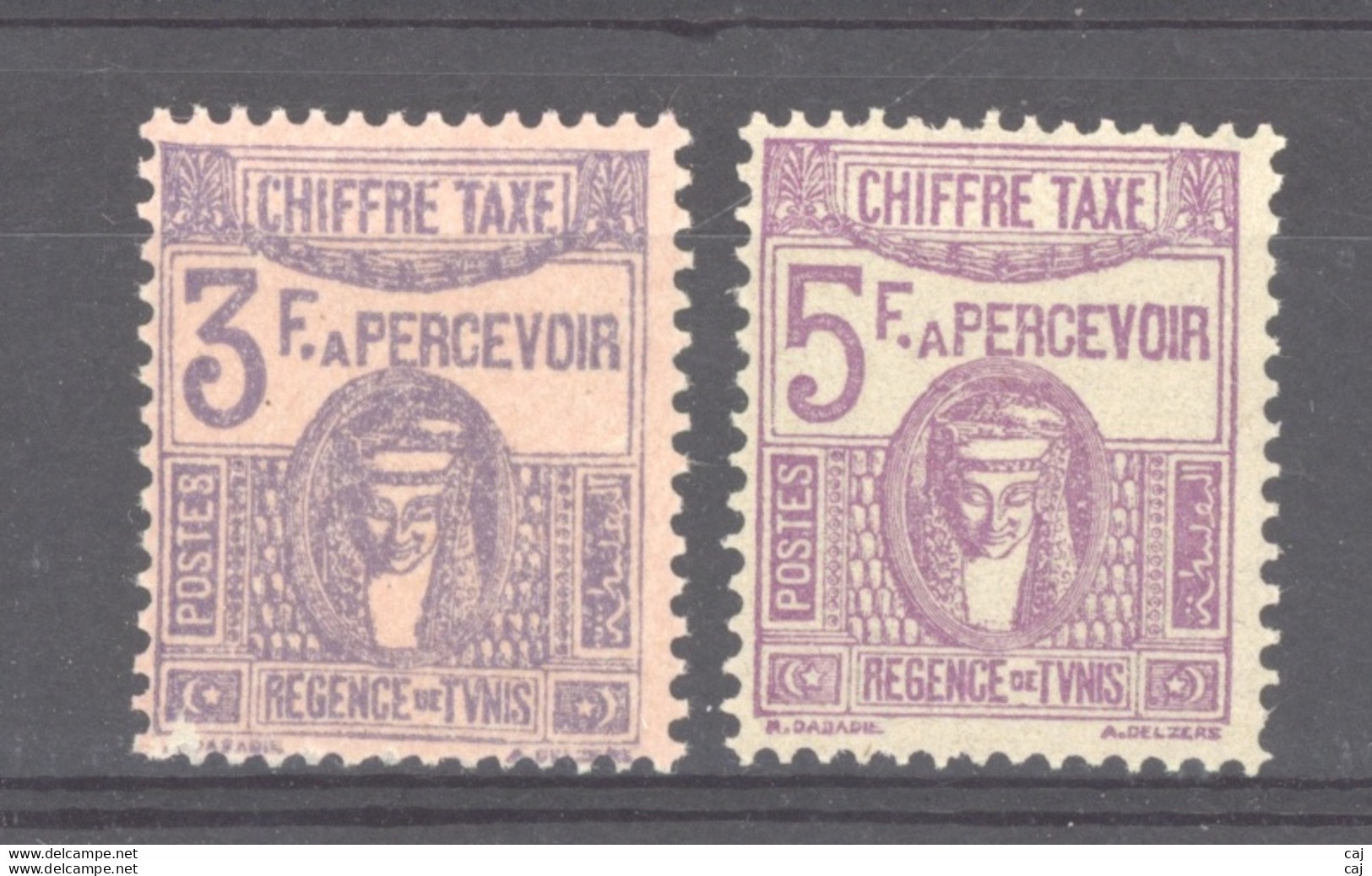 Tunisie  -  Taxes  :  Yv  49-50  ** - Timbres-taxe