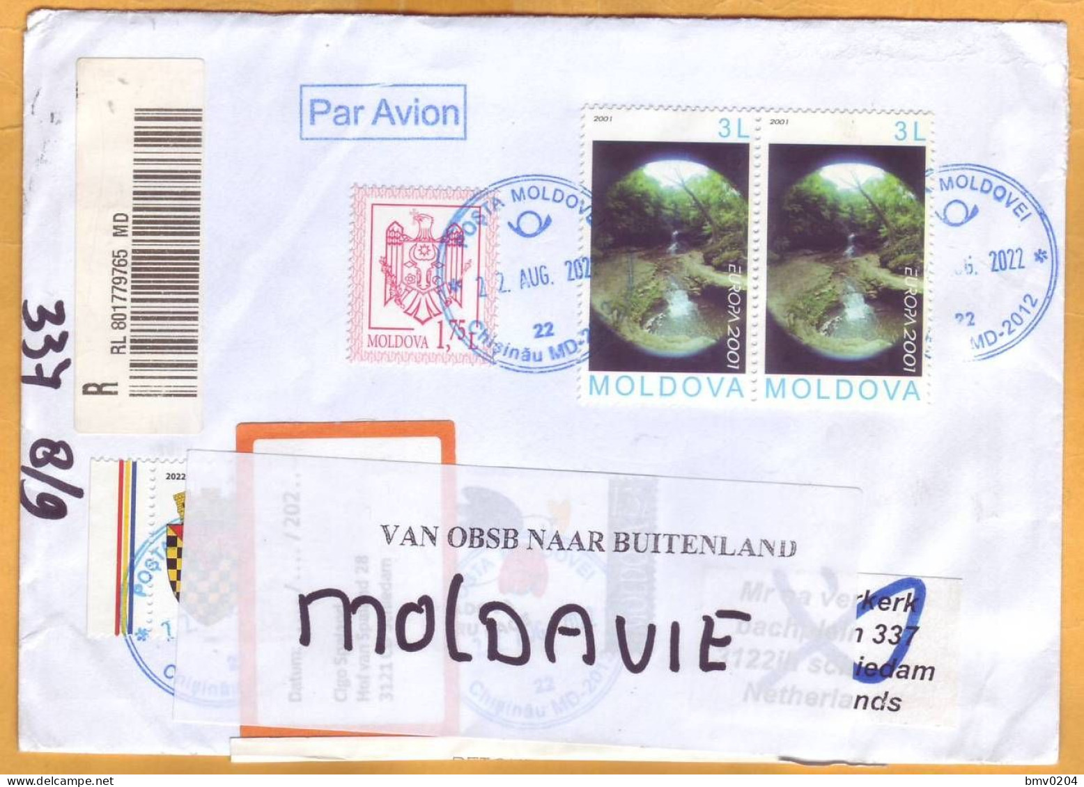 2022 Moldova  Moldau   Return To Sender - Moldova