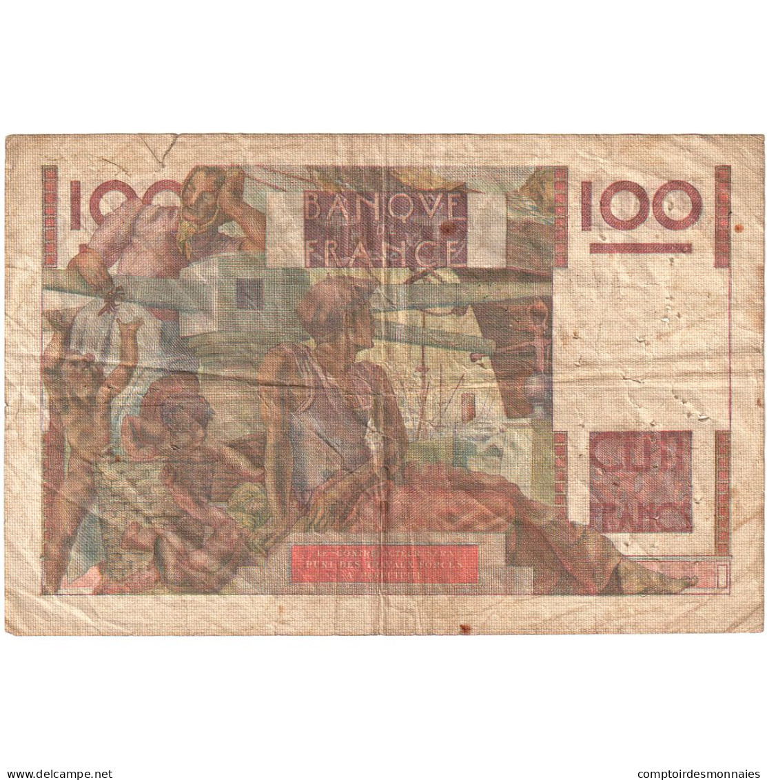 France, 100 Francs, Jeune Paysan, 1949, H.351, TB, Fayette:28.24, KM:128b - 100 F 1945-1954 ''Jeune Paysan''