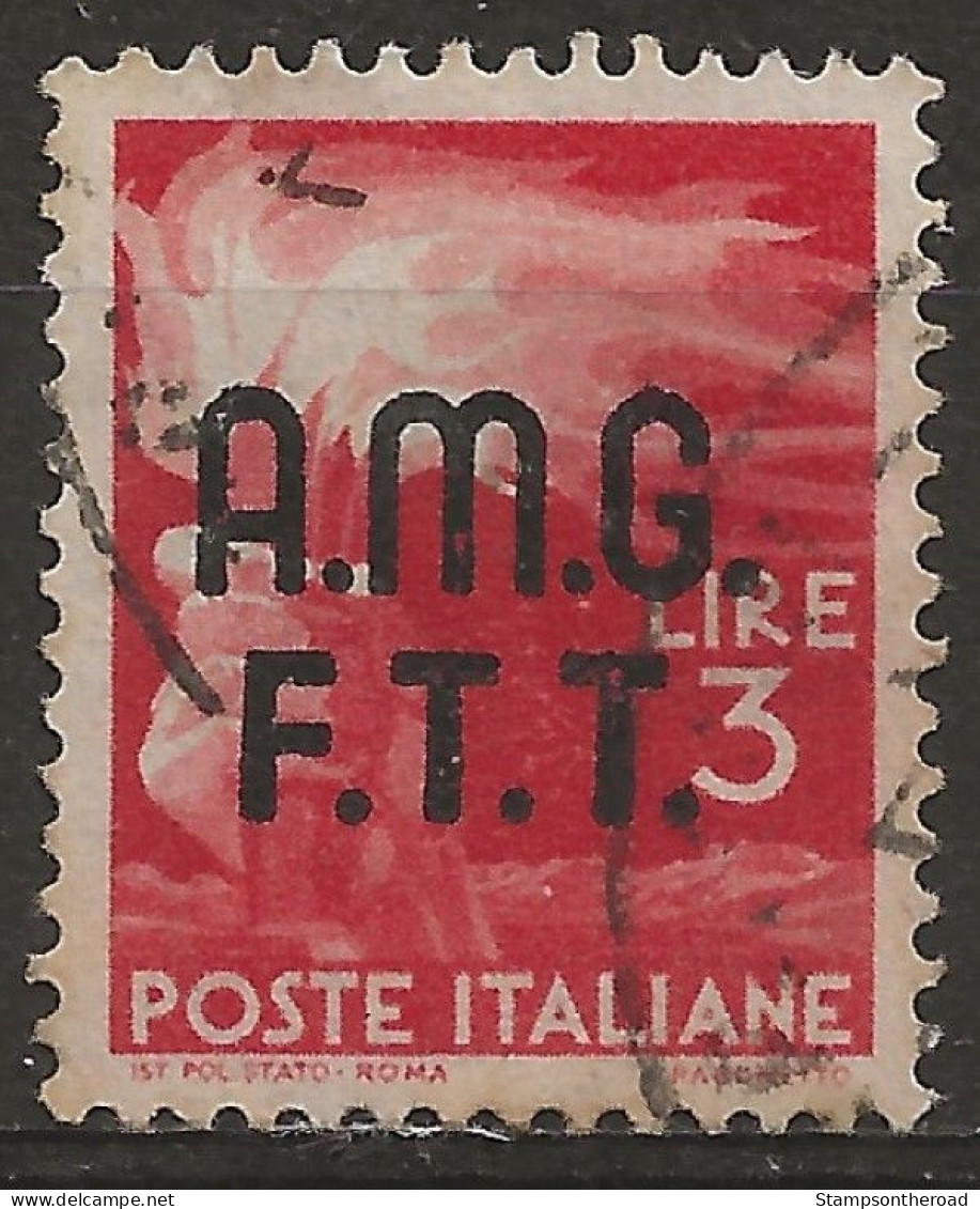 TZA5U - 1947/48 Trieste Zona A, Sassone Nr. 5, Francobollo Usato Per Posta °/ - Gebraucht