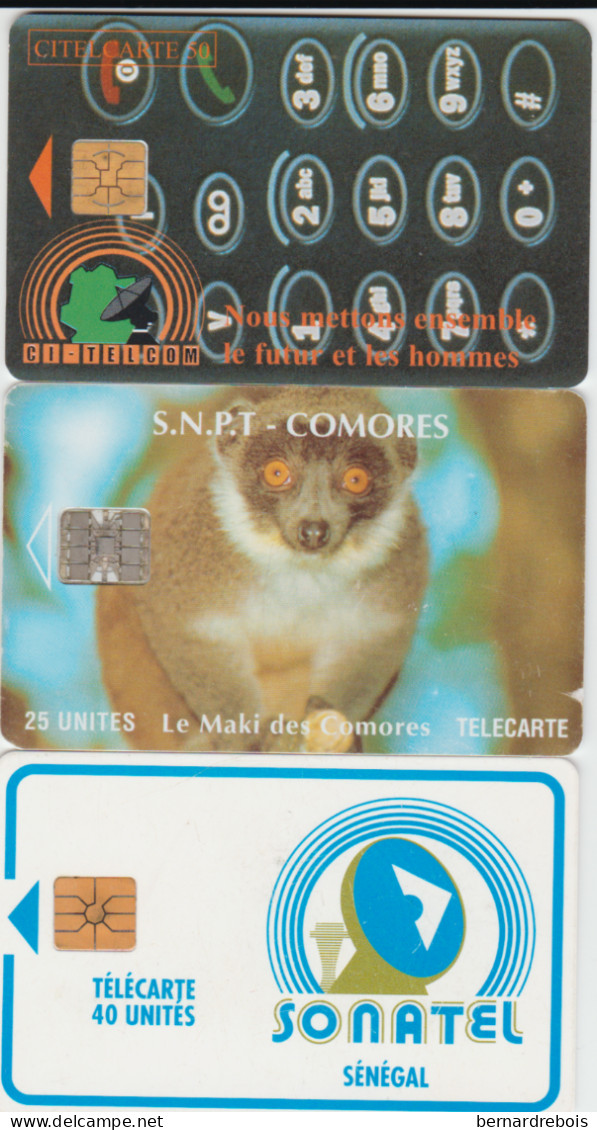 TC32 - 3 CARTES A PUCE DE PAYS AFRICAINS DIFFERENTS, Pour 2 € - Altri – Africa