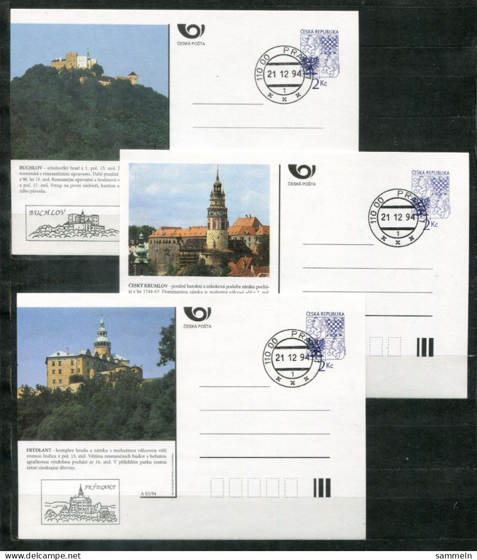 TSCHECHISCHE REPUBLIK Ganzsachen Aus 1994 Canc. A01/94 Bis A16/94 16 Versch.Motive - CZECH REPUBLIC / RÉPUBLIQUE TCHÈQUE - Postcards