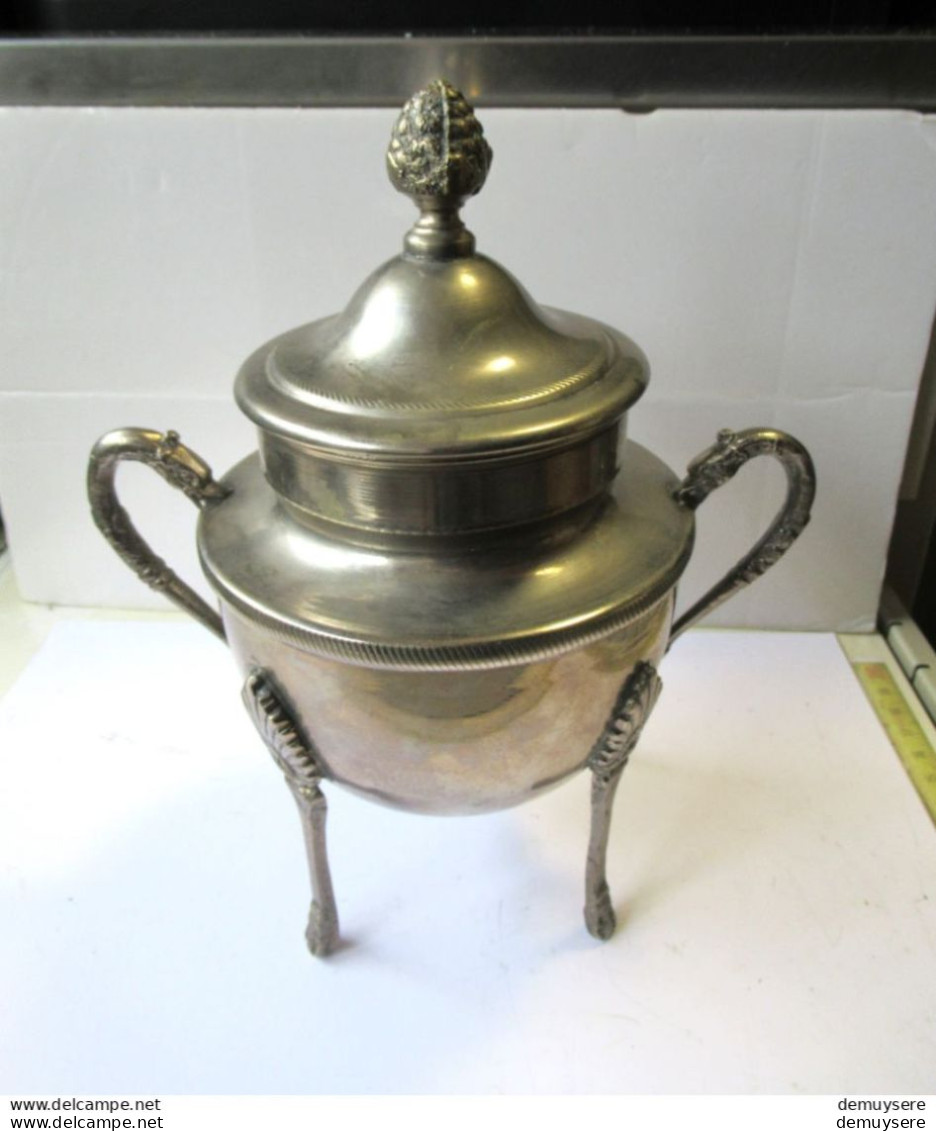 Lade  600 - 30-15- Antiek Marrokaans Potje "Ahmed El-Houar-Fes" Pot Marocain Ancien " 21 X 17 Cm - 470 Gram - Silberzeug