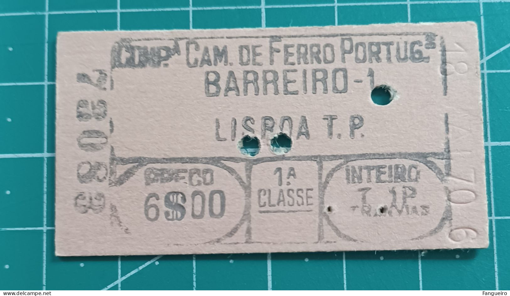 PORTUGAL TRAIN TICKET 73083 - Europa