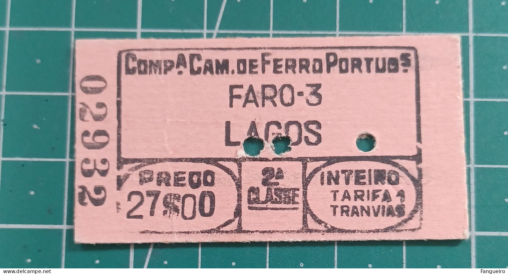 PORTUGAL TRAIN TICKET 02932 - Europe