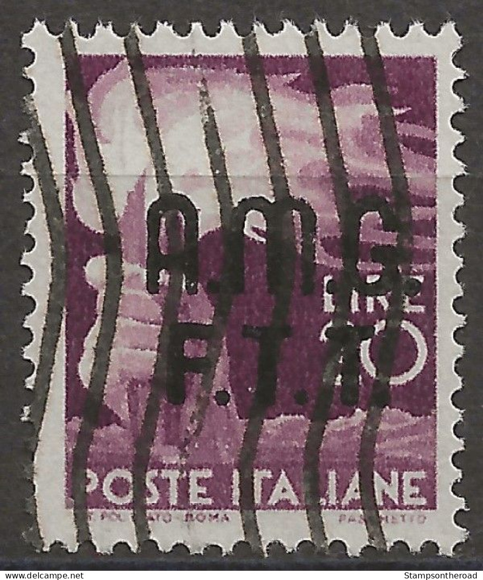 TZA13U1 - 1947/48 Trieste Zona A, Sassone Nr. 13, Francobollo Usato Per Posta °/ - Oblitérés